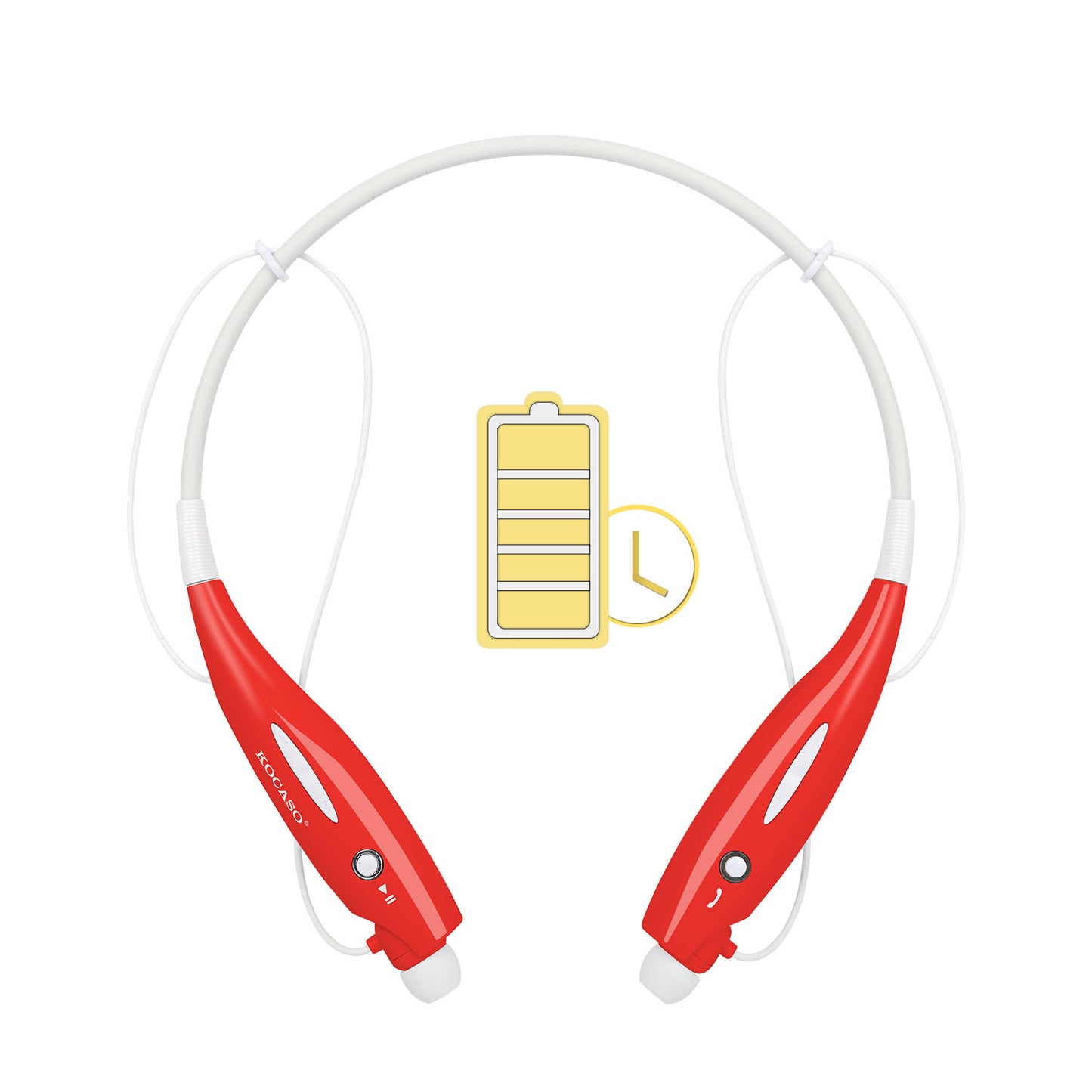 title:Fresh Fab Finds KOCASO Wireless Sports Stereo Hands Free Headset for Phone and Tablet;color:Red