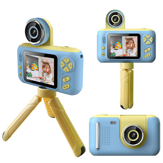 title:Fresh Fab Finds Kids Digital Camera with Flip Lens Children Video Camcorder Christmas Toy Birthday Gifts with Tripod 2.4in Screen 32G MMC Card for 3-10 Year Old Boys;color:Blue