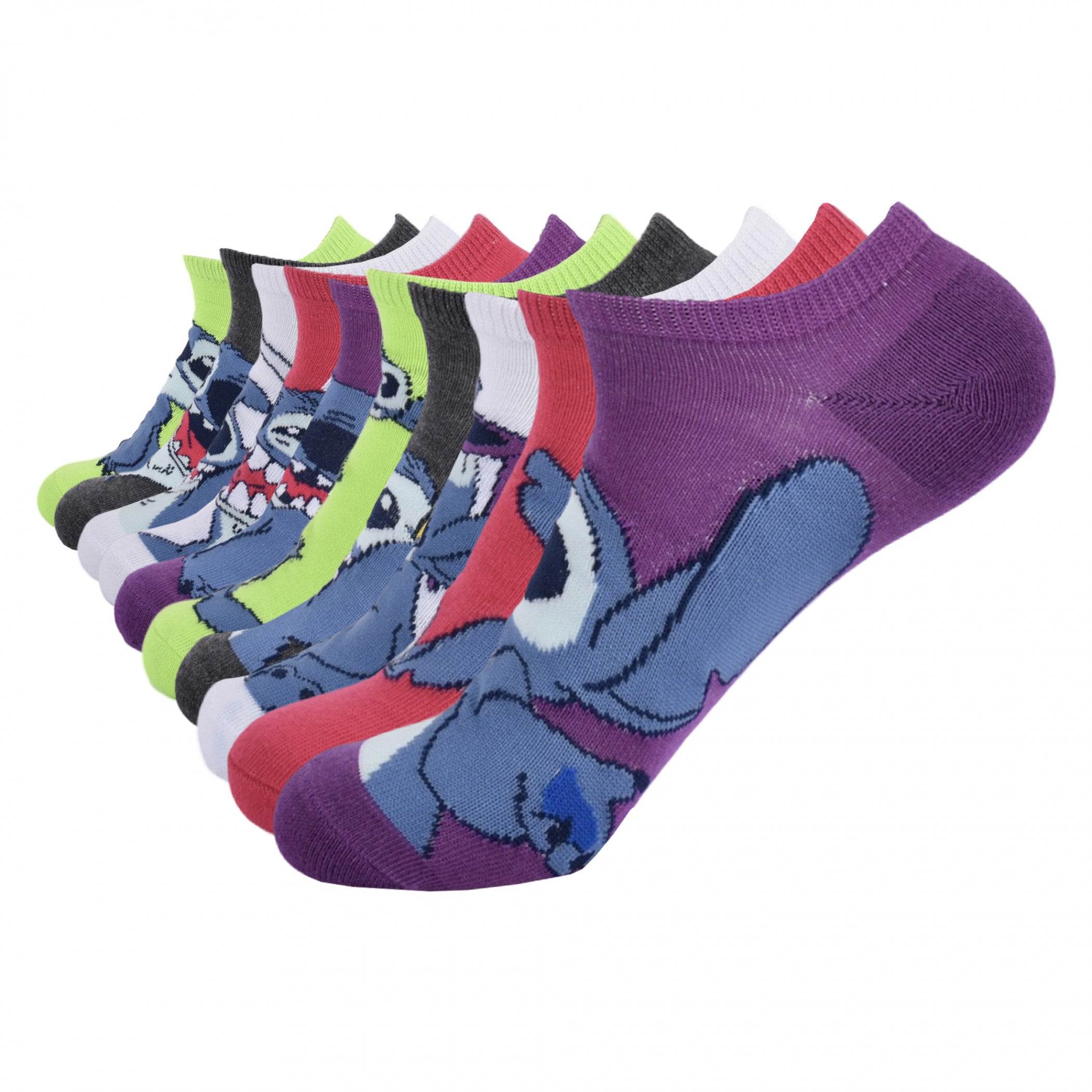 title:Disney Lilo and Stitch No-Show Socks 10-Pairs Boxed Set;color:Multi-Color