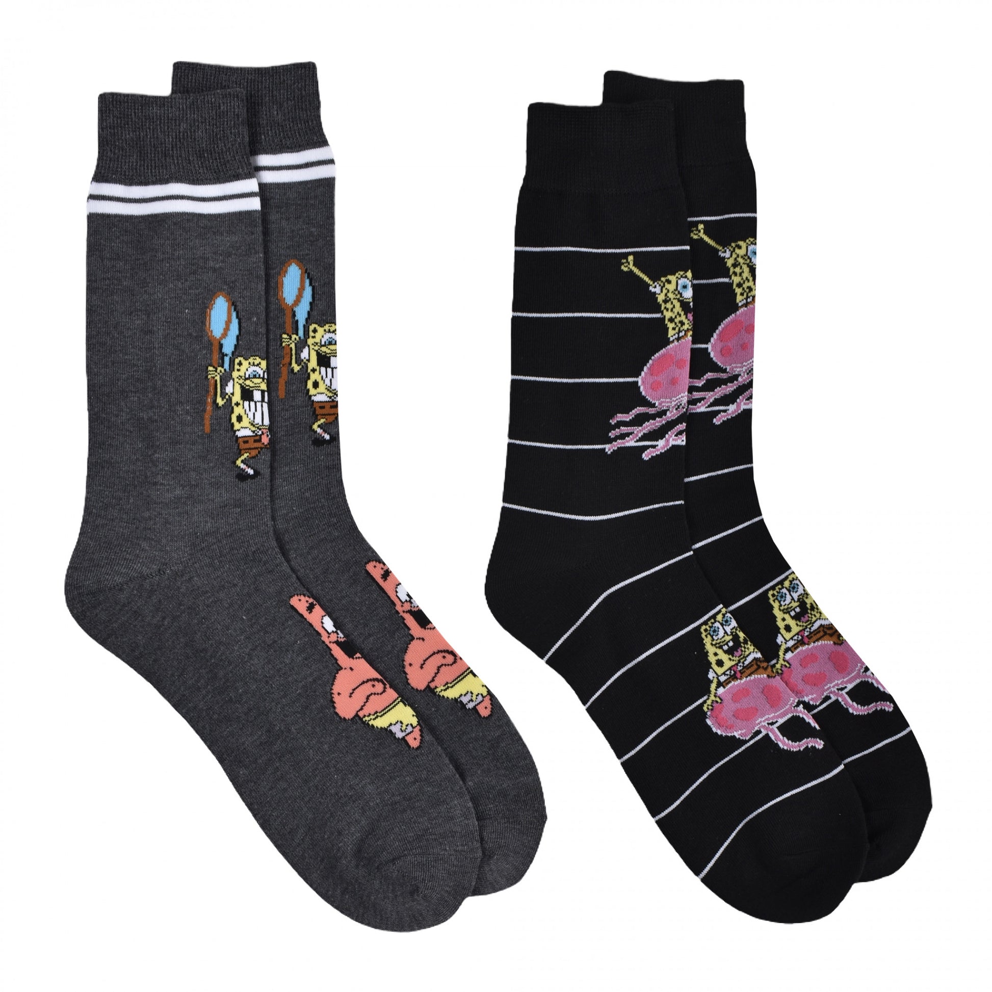 title:SpongeBob and Patrick Friendship Crew Socks 2-Pair Pack;color:Multi-Color