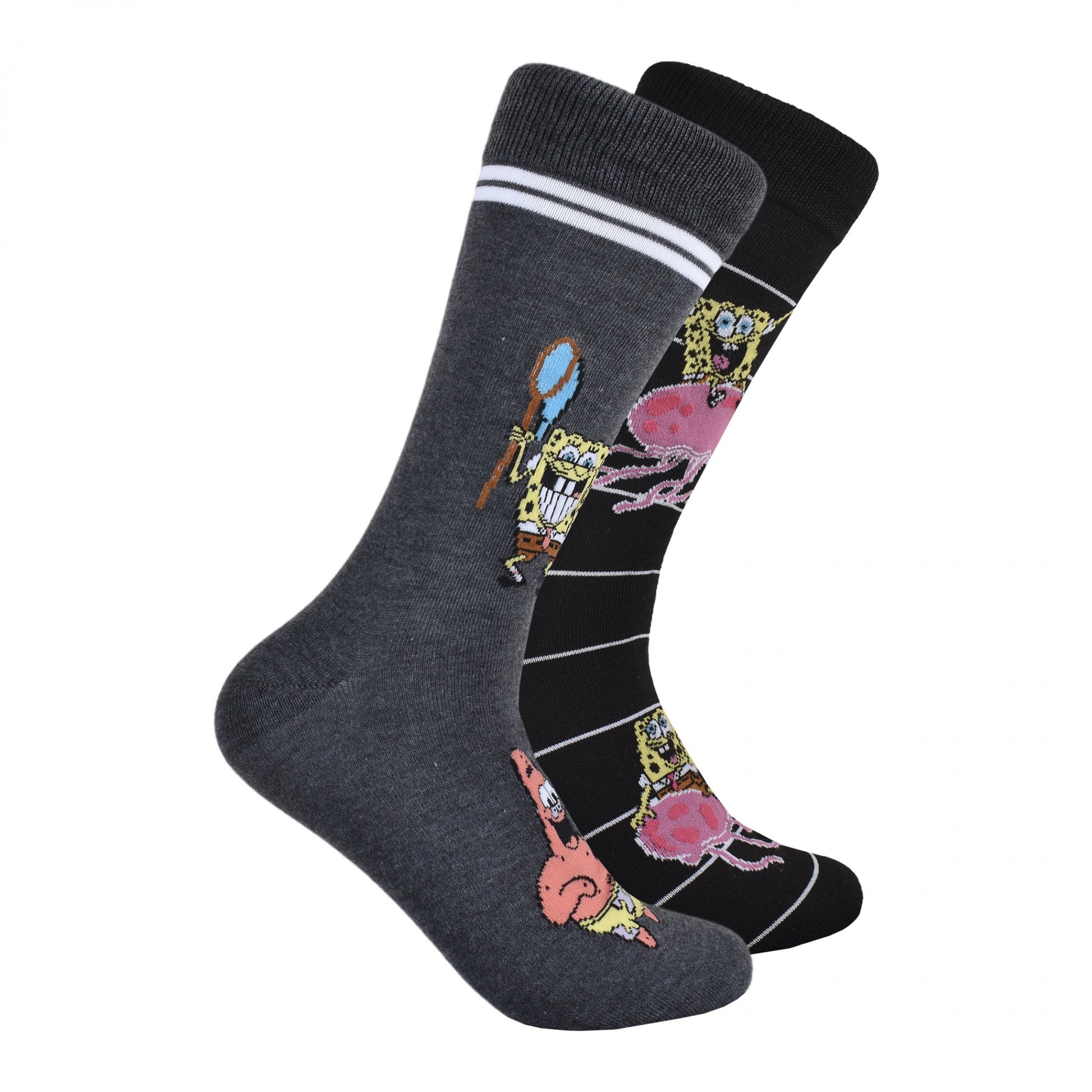 title:SpongeBob and Patrick Friendship Crew Socks 2-Pair Pack;color:Multi-Color