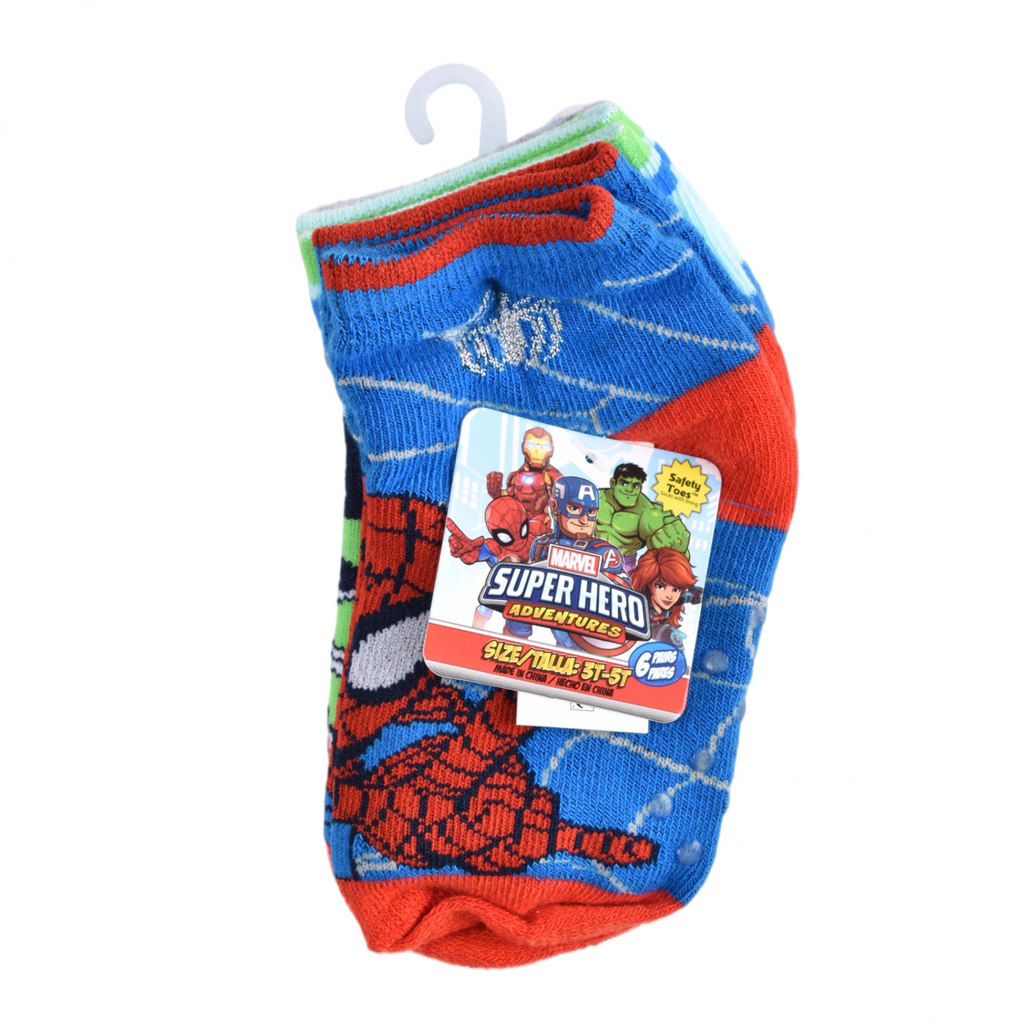 title:Marvel Superhero Adventures Baby Boy Variety Crew Socks 6-Pack;color:Multi-Color