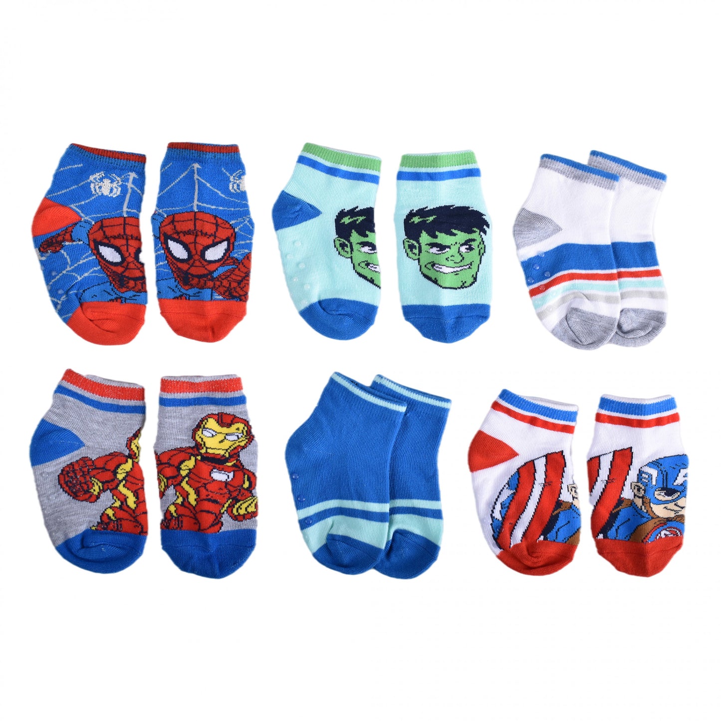 title:Marvel Superhero Adventures Baby Boy Variety Crew Socks 6-Pack;color:Multi-Color