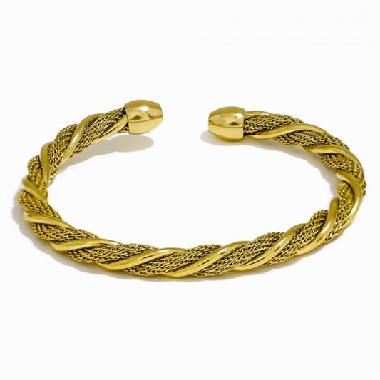 title:Classic 5mm Cable Bracelet;color:Gold