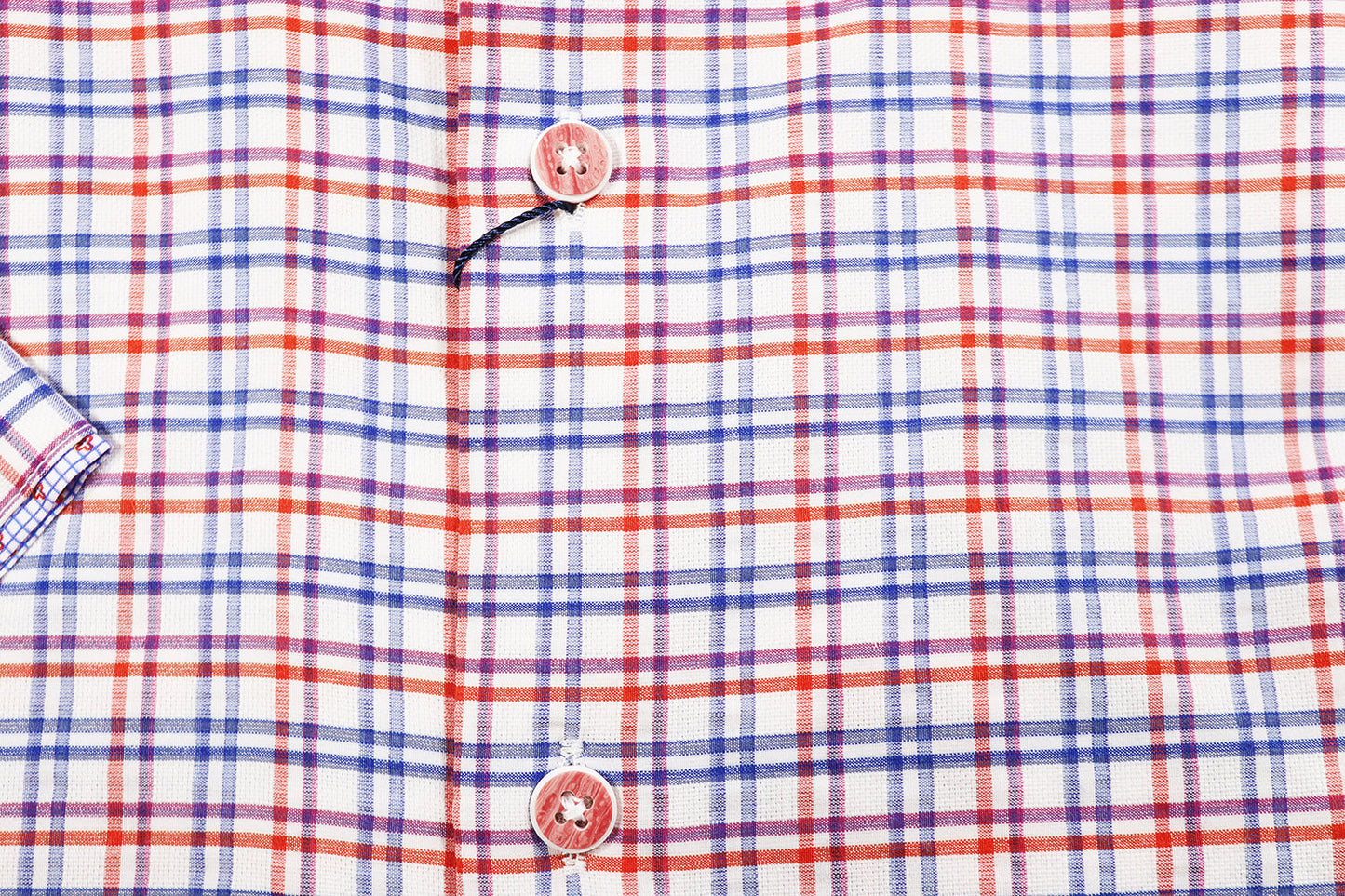 Short Sleeve Blue, Purple and Red Check