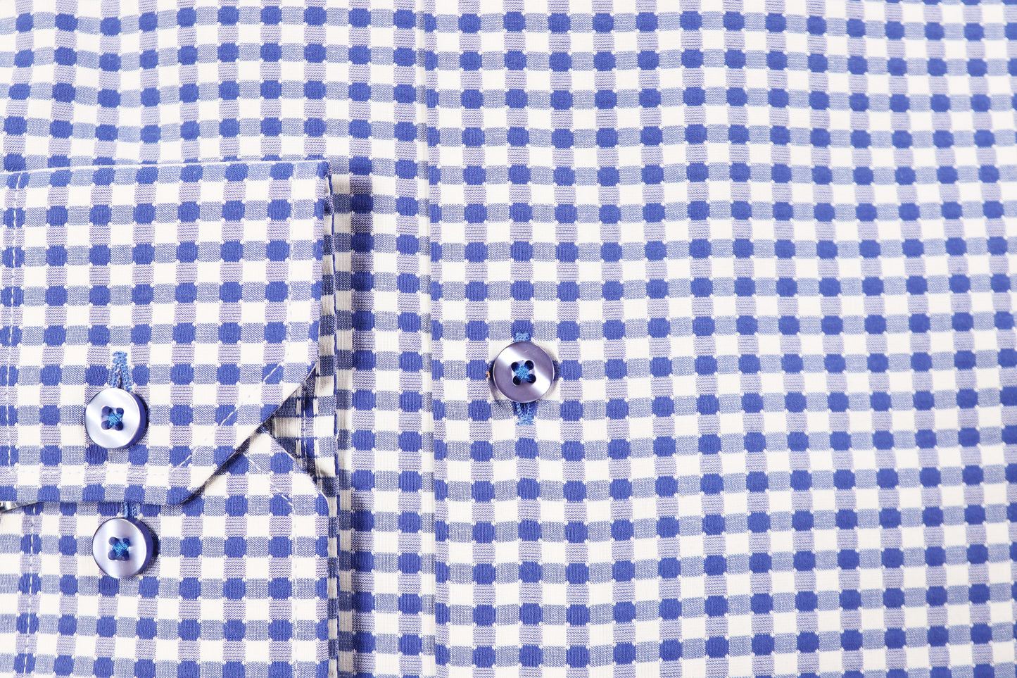 Blue and White Gingham Bubble Pattern