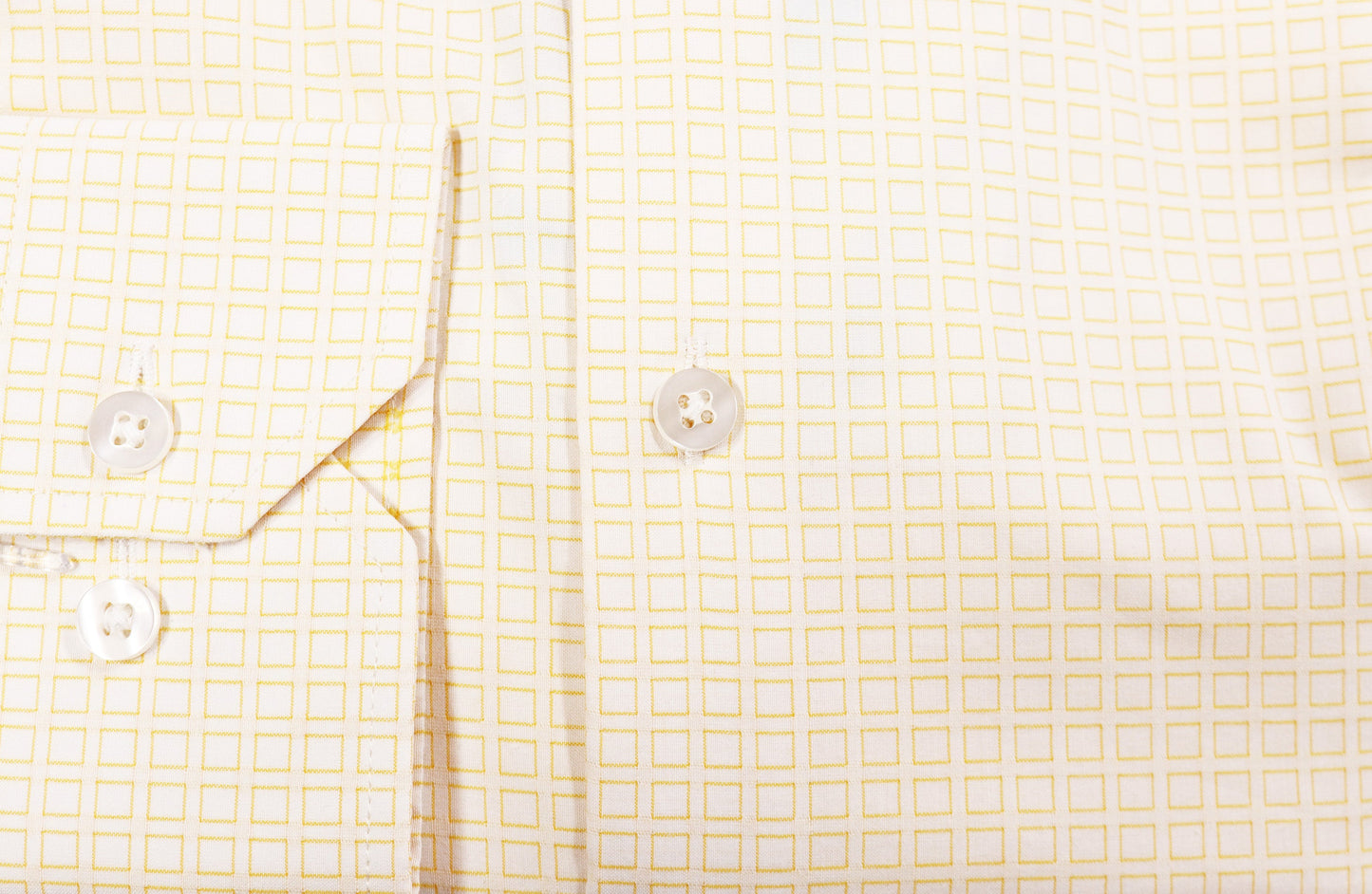 White with Yellow Square Pattern