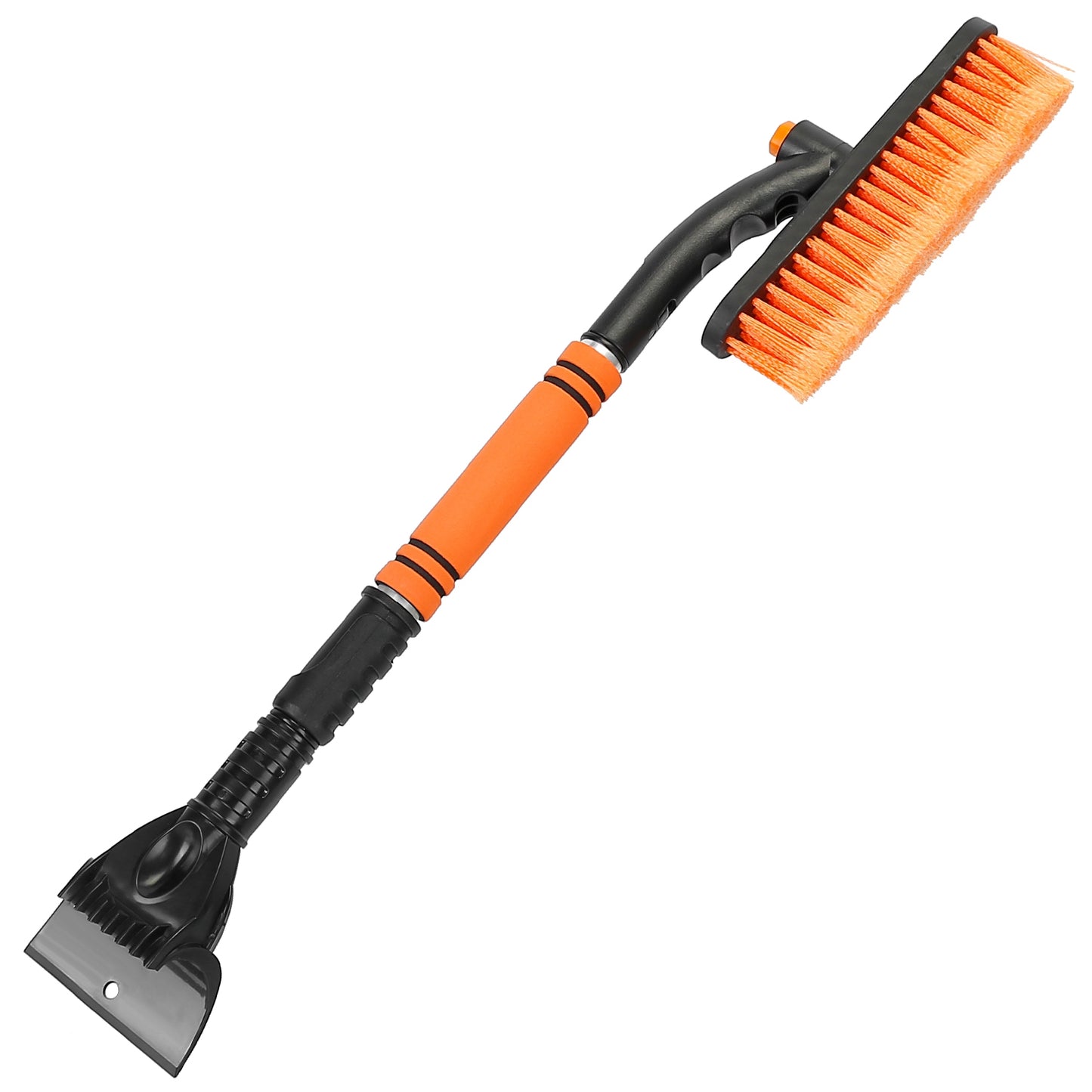 title:3 In 1 Windshield Ice Scraper Extendable Car Snow Removal Tool Telescoping Car Broom Snow Shovel Automobile Frost Removal;color:Orange