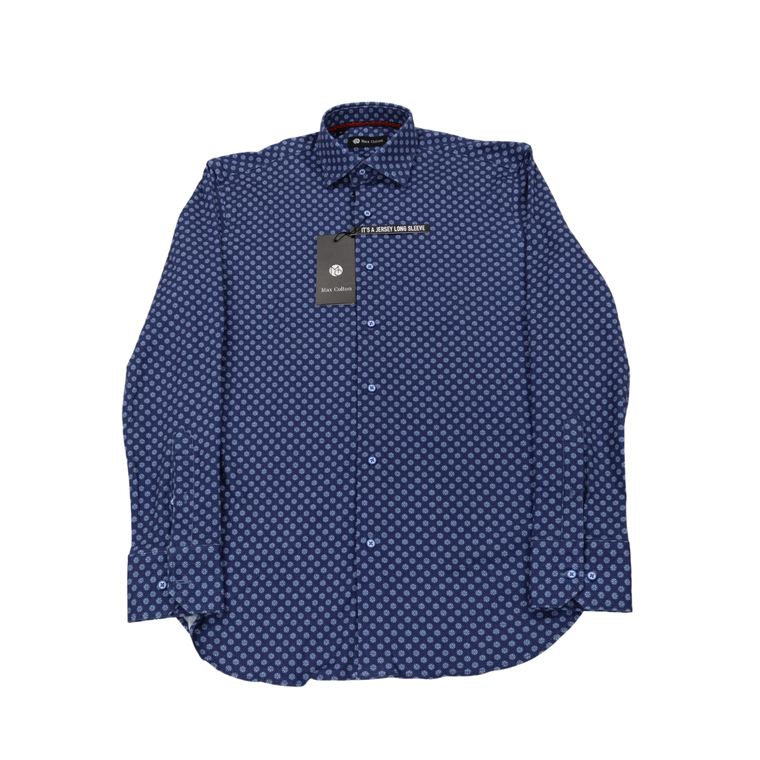 Max Colton James Shirt in Navy Dot