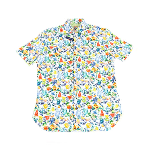 White with Fruit Print Shirt