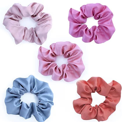 title:Satin Scrunchies, 5 Pack;color:Pastel