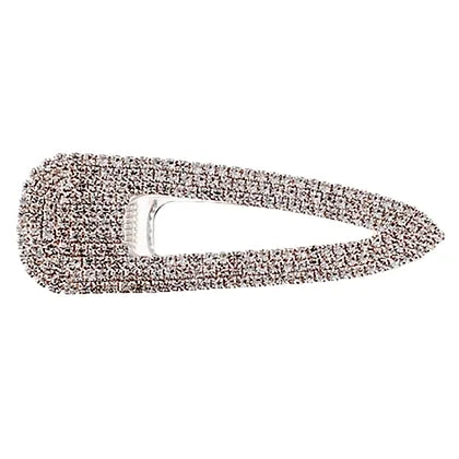 title:Silver Large Rhinestone Clip;color:Silver