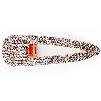 title:Rose Gold Large Rhinestone Clip;color:Rose Gold