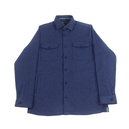 Max Colton Melange Blue Long Sleeve Overshirt