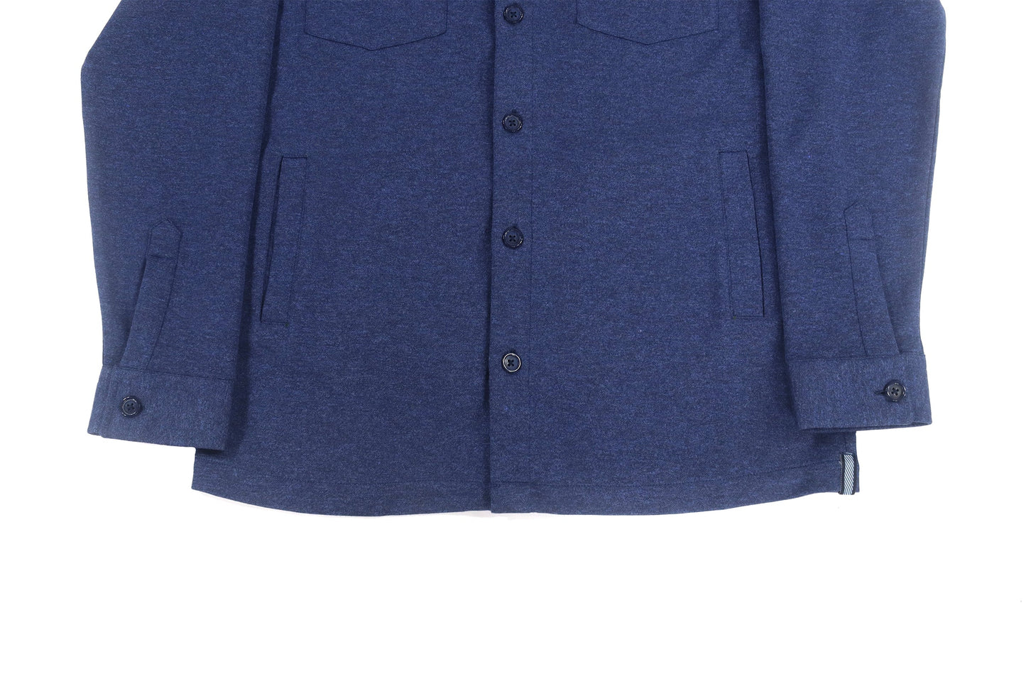 Max Colton Melange Blue Long Sleeve Overshirt