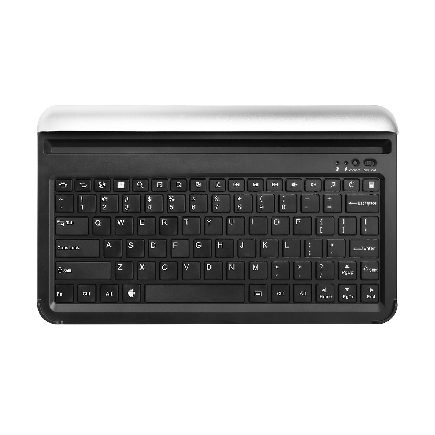 title:Ultra-portable Wireless Keyboard with Built-in Stand for  MX1080 and  EX1080 in Silver;color:Silver