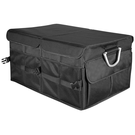 title:Car Trunk Organizer Collapsible Multi-Compartments Storage Cargo Box/ Cover Nonslip Bottom;color:Black