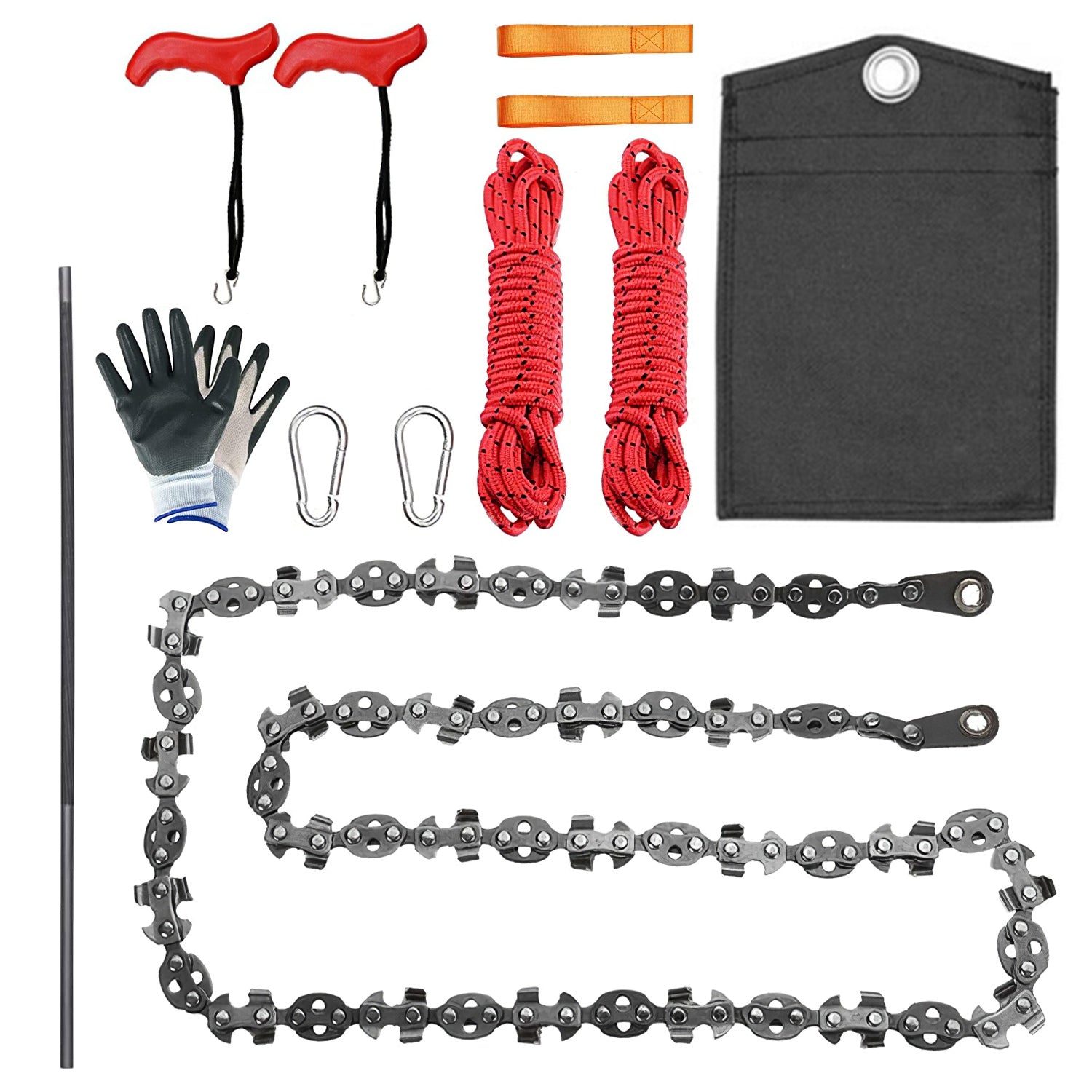 title:55in 68 Sharp Teeth Hand Rope Chainsaw Kit Blades on Both Side High Tree Limb Rope Saw with 196in Ropes Folding Pocket Chainsaw Carabiner Glove Wood C;color:not applicable