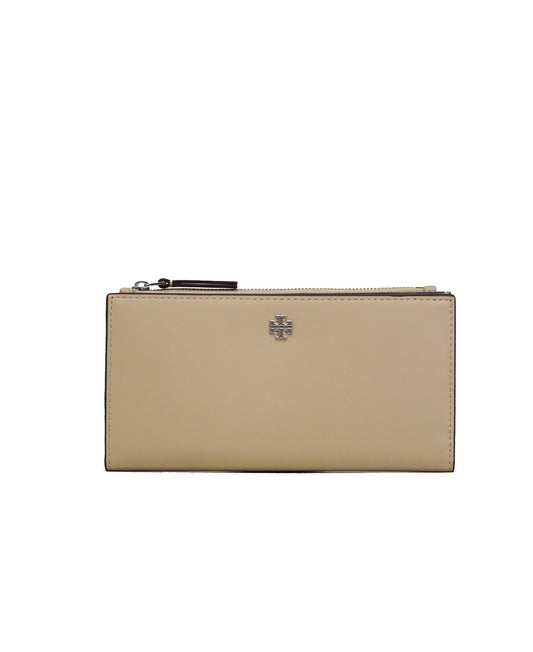 title:Tory Burch Clay Blake Slim Wallet;color:Clay