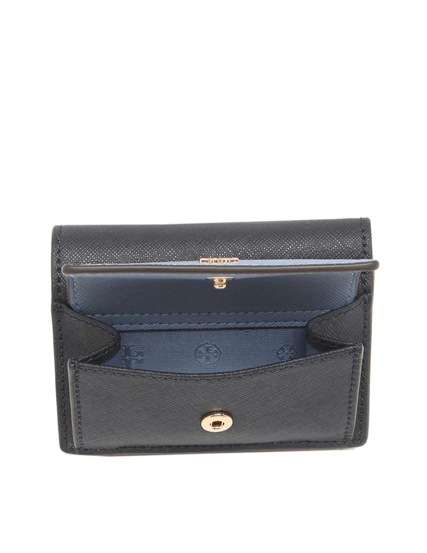 Tory Burch Bluewood / Tory Navy / Arugula Emerson Colorblock Micro Wallet