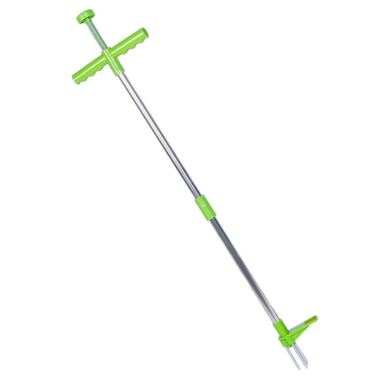 title:Weed Puller Twister Stand Up Root Removal Hand Tool 3 Claws Aluminum Grass Manual Remover 38.98in Long Handle w/ Foot Pedal;color:not applicable