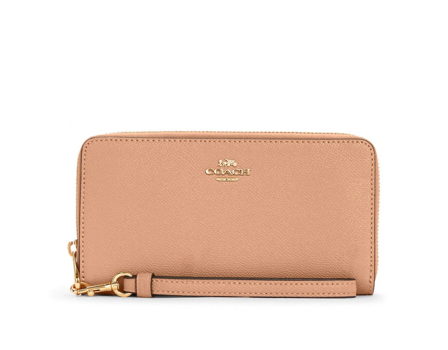 title:Coach Women's Long Zip Around Wallet;color:Shell Pink