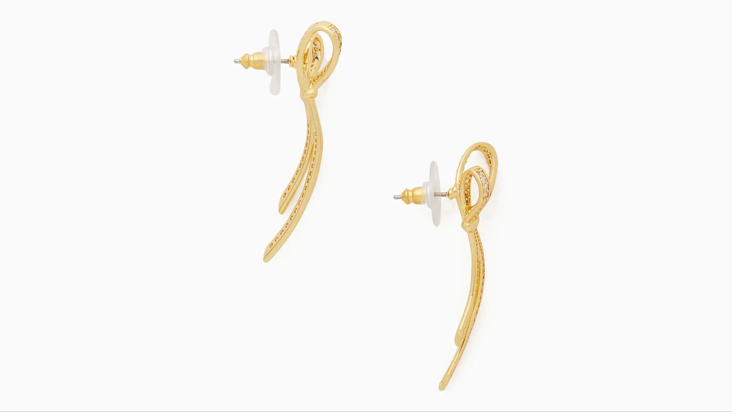 Kate Spade All Tied Up Pave Drop Earrings