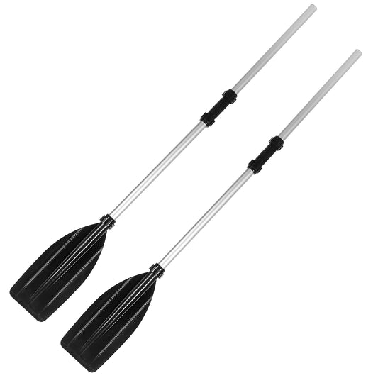 title:2Pcs Kayak Paddles Aluminum Alloy Detachable Canoe Paddle Boat Oars for Kayaking Boating Oar Fishing;color:Black