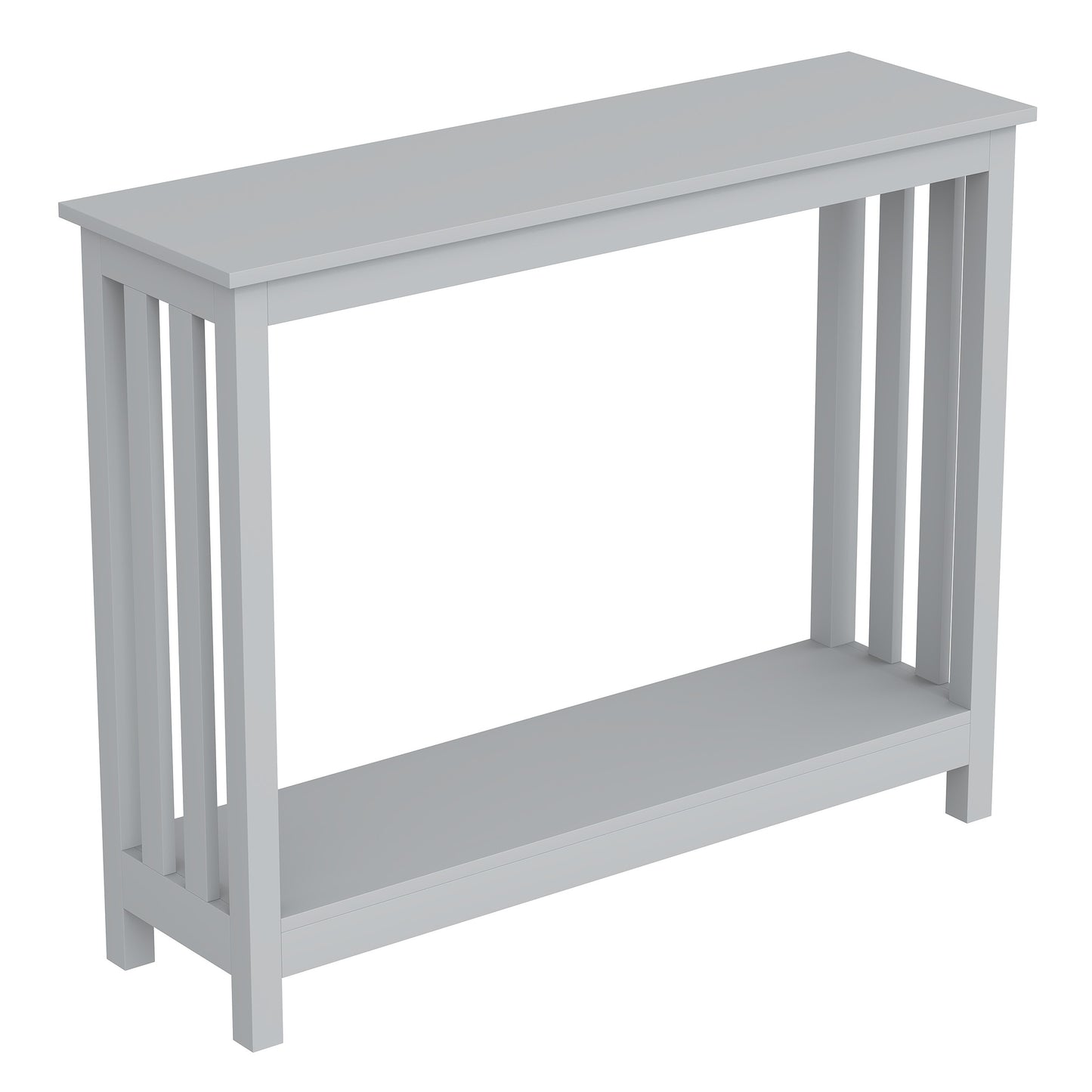 Safdie & Co. Console Table 39" Light Grey 1 Shelf, Entryway or Sofa Table for Living Room