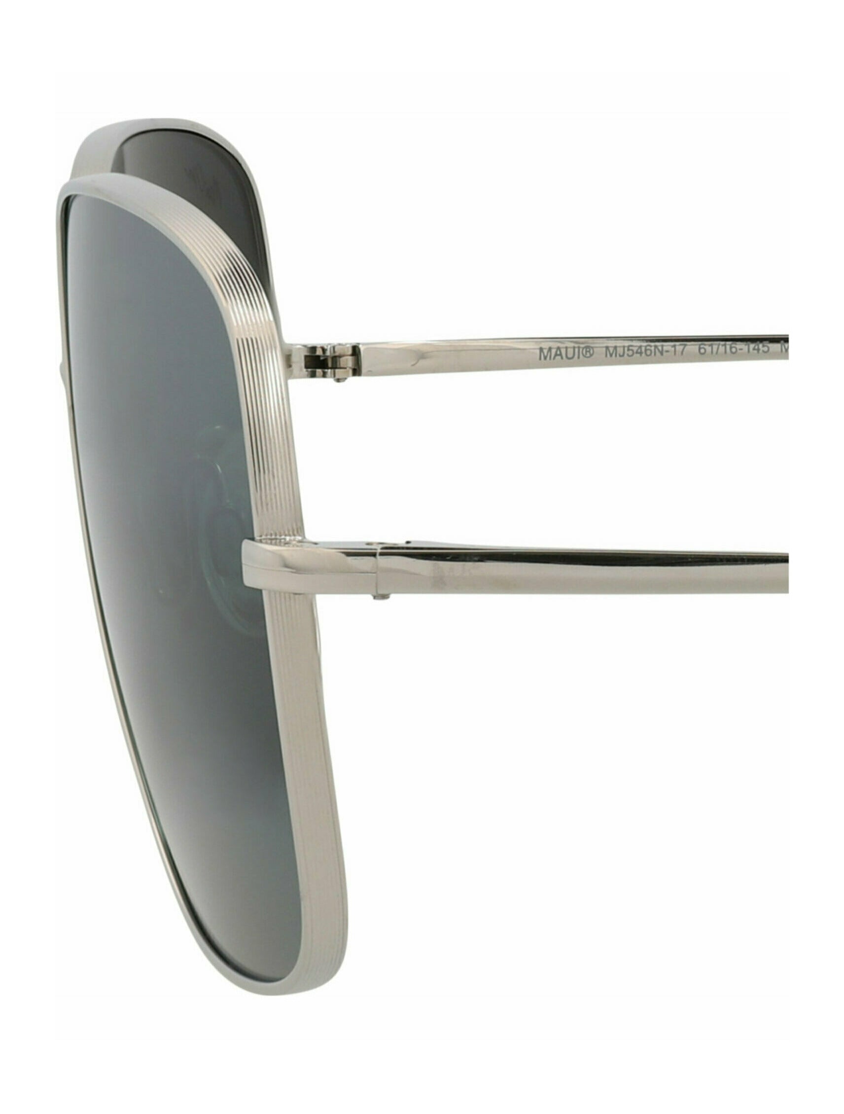 title:Maui Jim Square-Frame Titanium Sunglasses;color:Silver Silver Grey