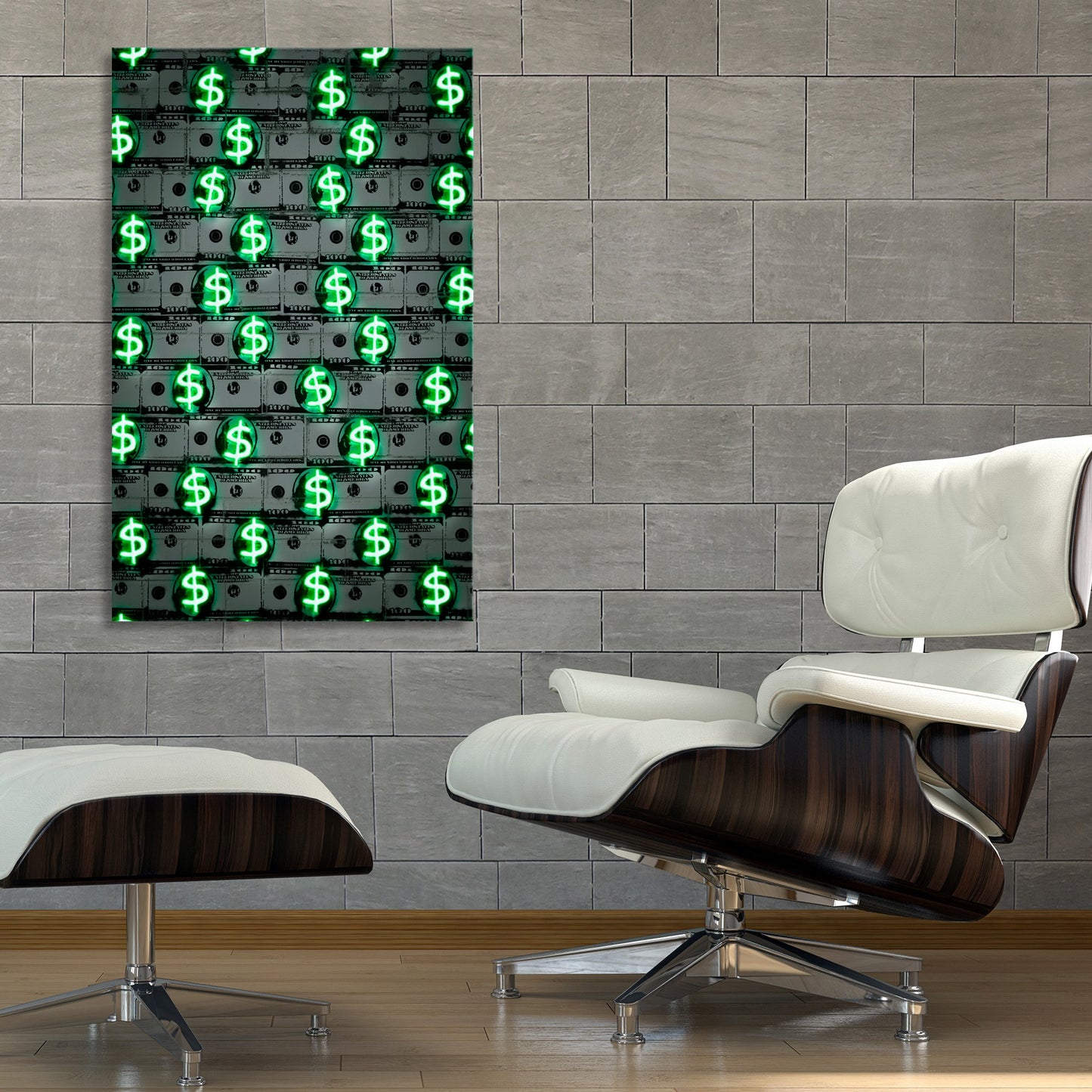 Money Money Money Fine Art Stretched Canvas