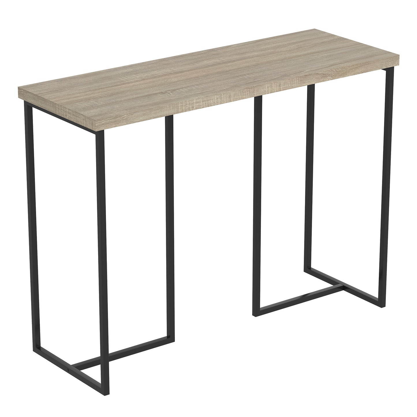 Safdie & Co. Console Table 39" Dark Taupe Black Metal, Entryway or Sofa Table for Living Room