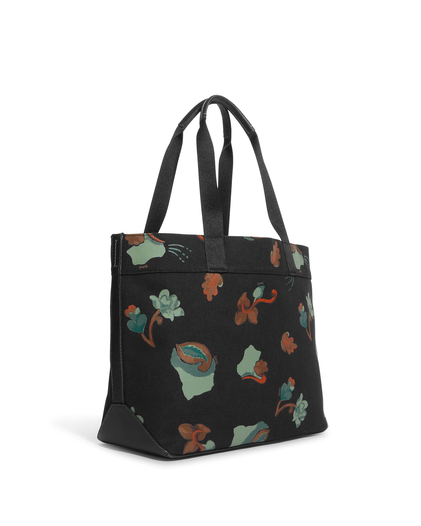 Coach Women's Black Multi Tote 38 With Dreamy Leaves Print