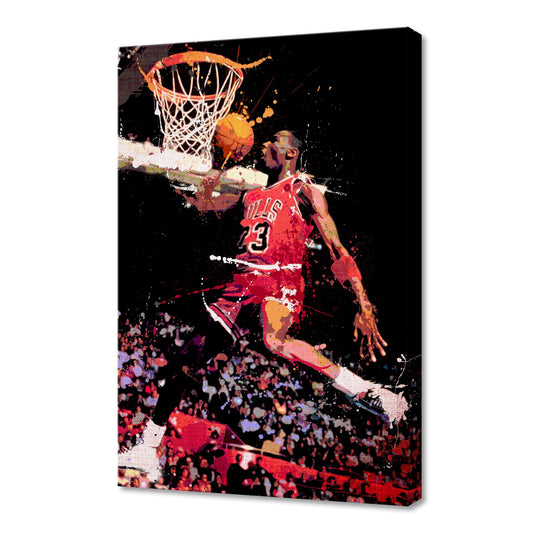 Michael Jordan Fine Art Stretched Canvas