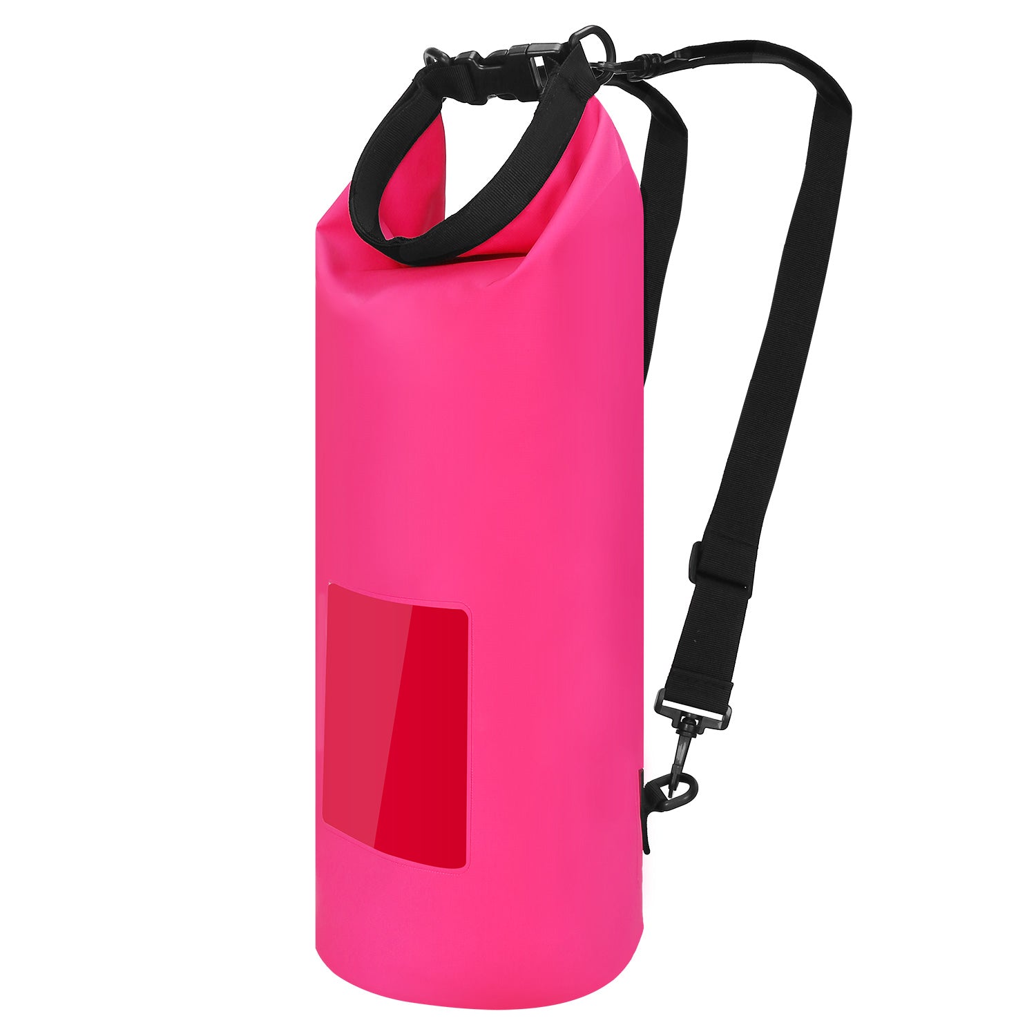 title:Floating Waterproof Dry Bag Floating Dry Sacks with Observable Window 10L Roll Top Lightweight Dry Storage Bag for Kayaking Rafting Boating Swimming C;color:Pink