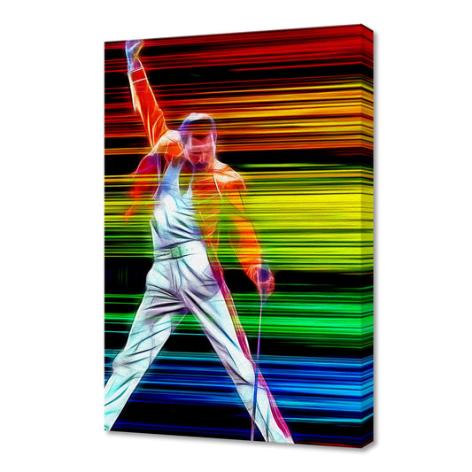 Freddie Mercury In Color Fine Art Stretched Canvas