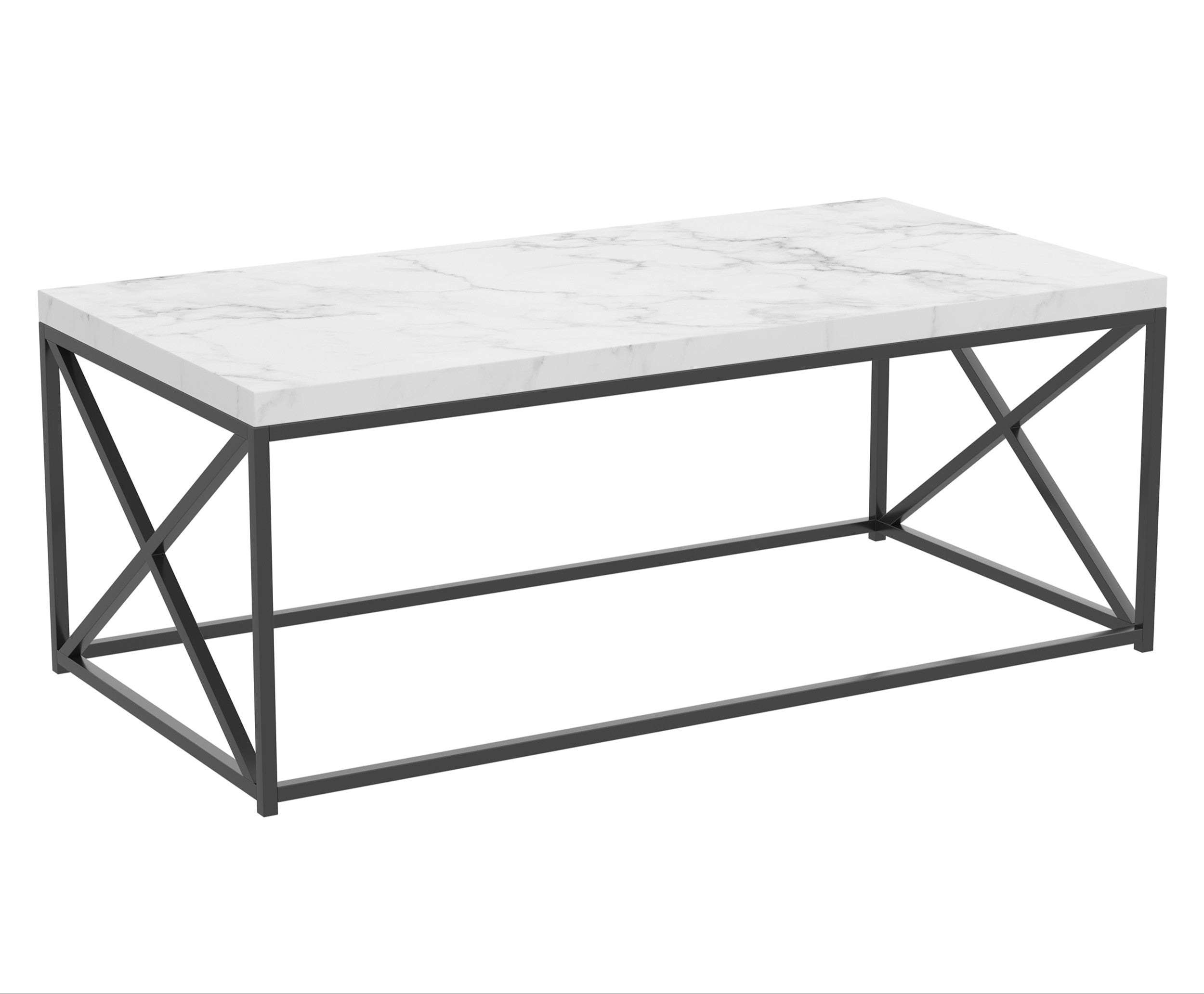 title:Safdie & Co. Coffee Table 44L Marble Black Metal;color:Marble