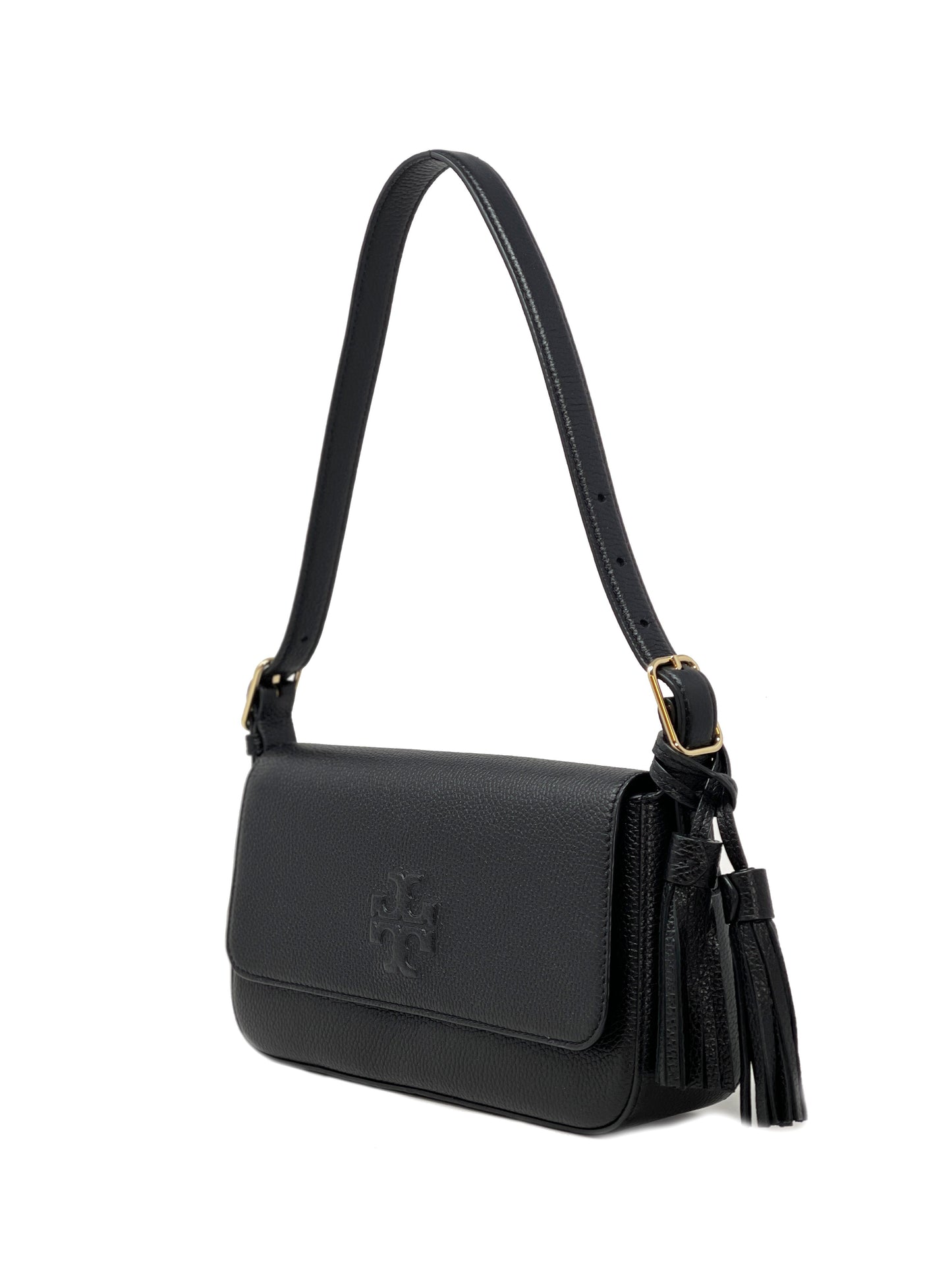 Tory Burch Black Thea Flap Shoulder Bag