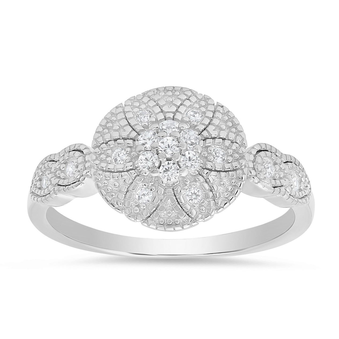 Sterling Silver Vintage Floral Ring - Ruumur