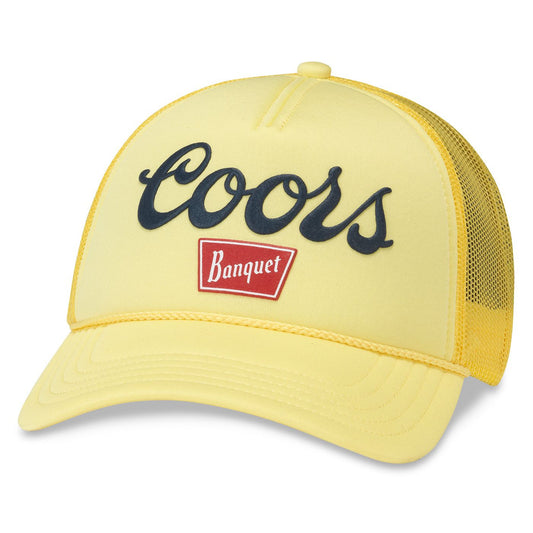 title:Coors Banquet Logo Foamy Valin Snapback Hat;color:Beige