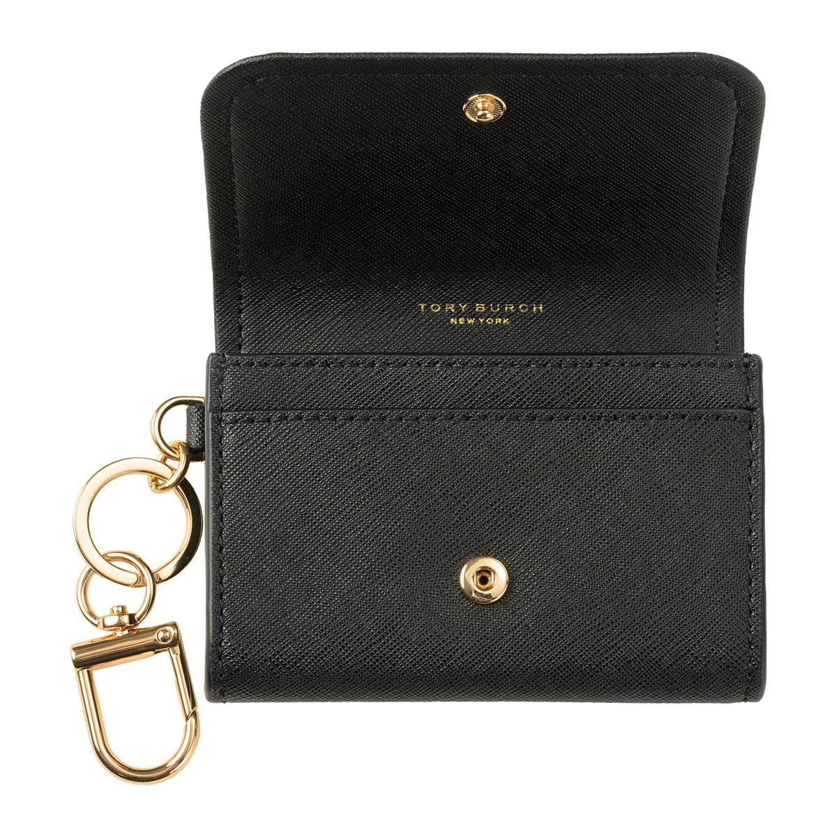 title:Tory Burch Women's Emerson Flap Card Case;color:Black