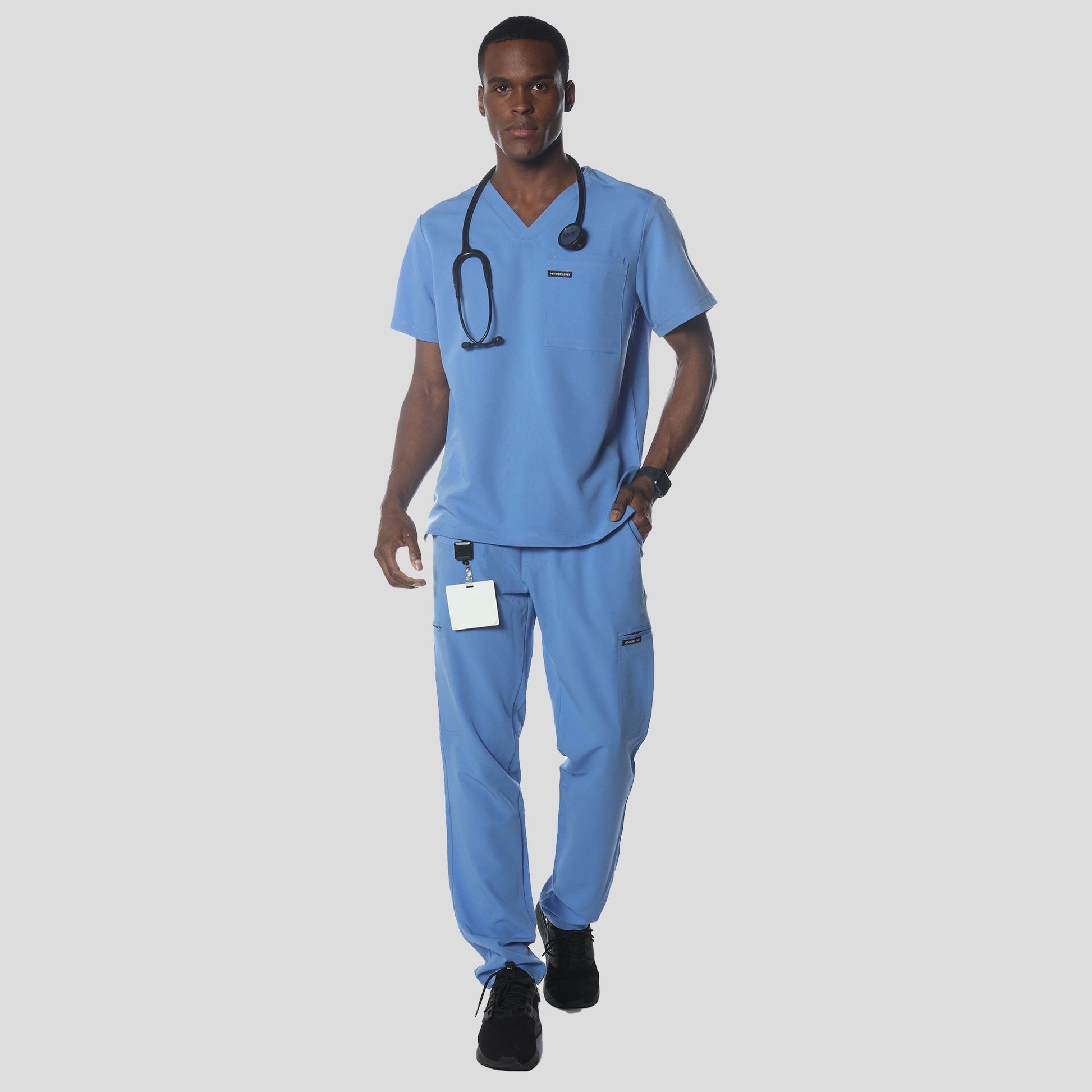 Brighton 3-Pocket Scrub Top Mens Scrub Top Members Only 