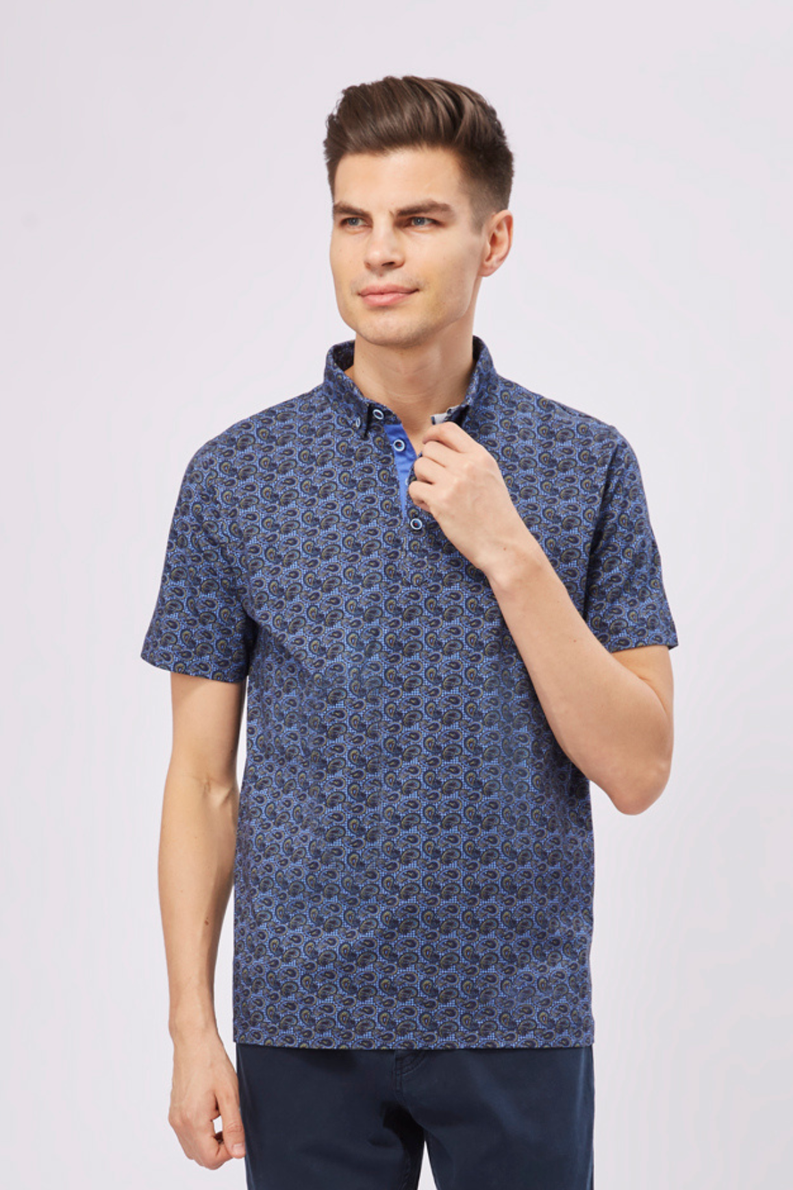 Leo Multicolor Paisley Polo