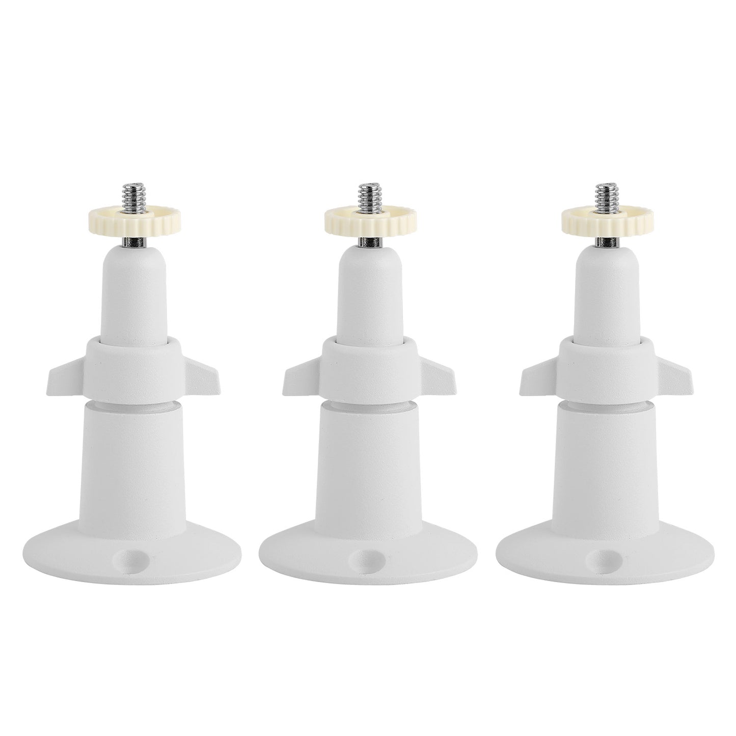 title:3 Packs Security Camera Wall Mount for Arlo 360°Adjustable Camera Holder Garden Patio Screw Mount Universal Fit for 1/4" Imperial Standard Screw Inter- Electronics;color:White