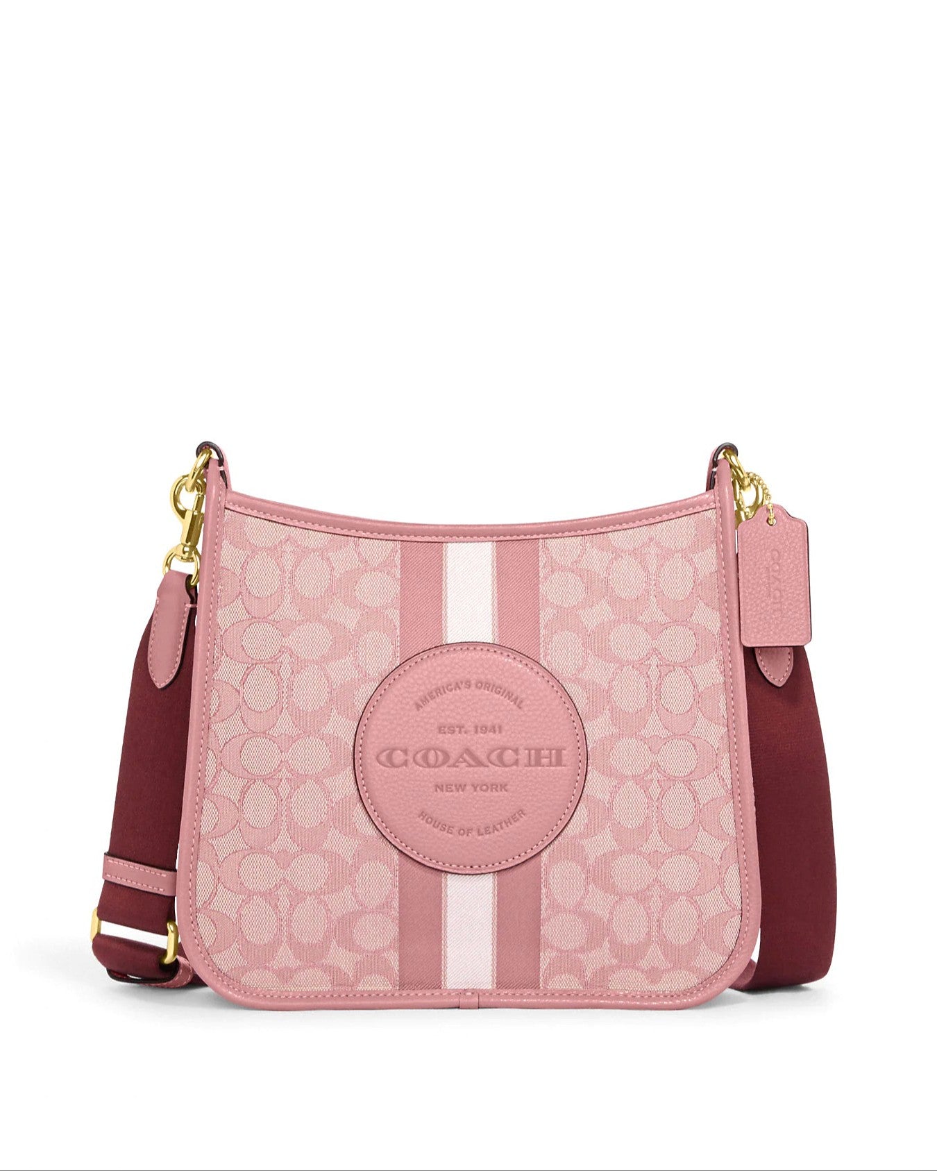 Coach Dempsey File Bag In Signature Jacquard With Stripe And Coach Patch - Ruumur