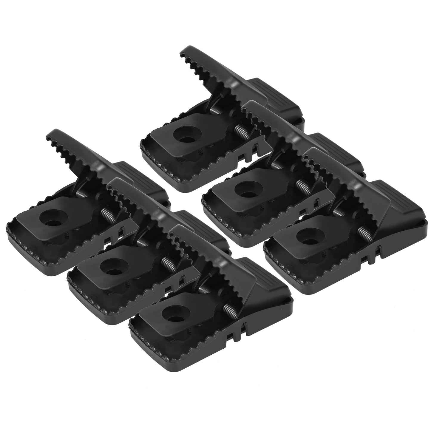 title:6 Pack Mouse Traps Reusable Rat Trap Mice Snap Trap Effective Mouse Catcher Quick \'N Vole  Effective Mice Control with Unique Jaw Design That Capture;color:Black