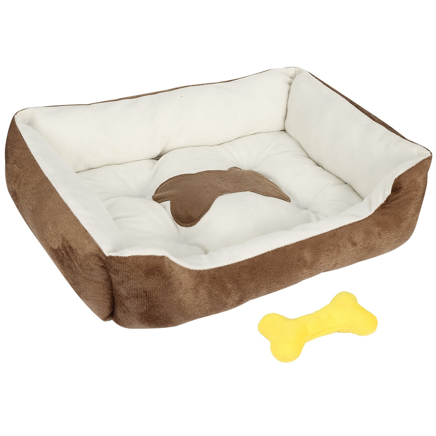 title:Pet Dog Bed Soft Warm Fleece Puppy Cat Bed Dog Cozy Nest Sofa Bed Cushion Mat For S/M Dog;color:Brown