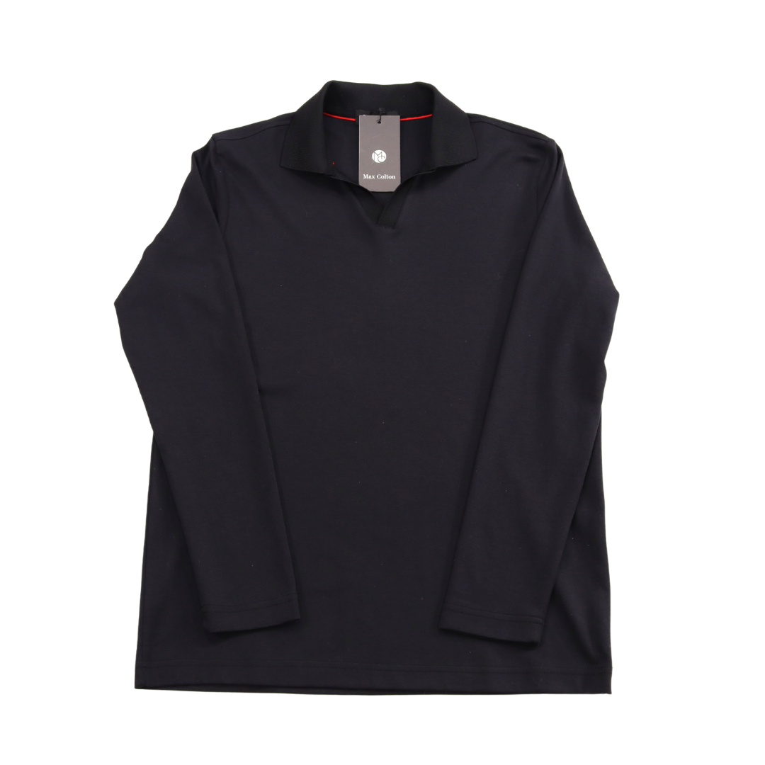 Max Colton Black Long Sleeve Knit Shirt