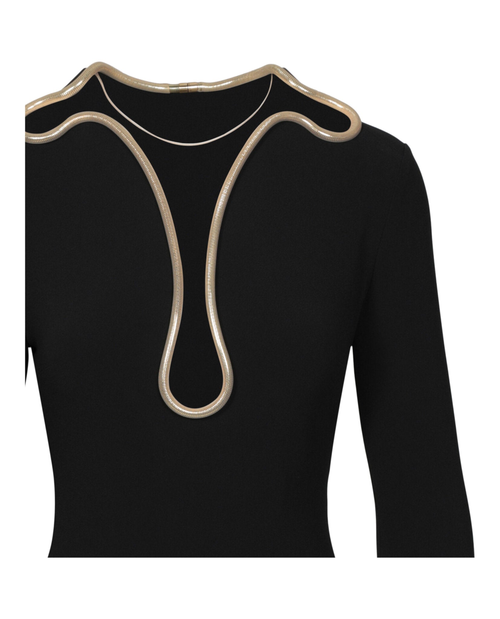title:Stella McCartney Isabela Chain-Trim Mini Dress;color:Black