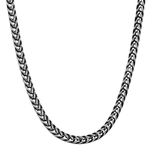 Oxidized Wheat Chain Necklace